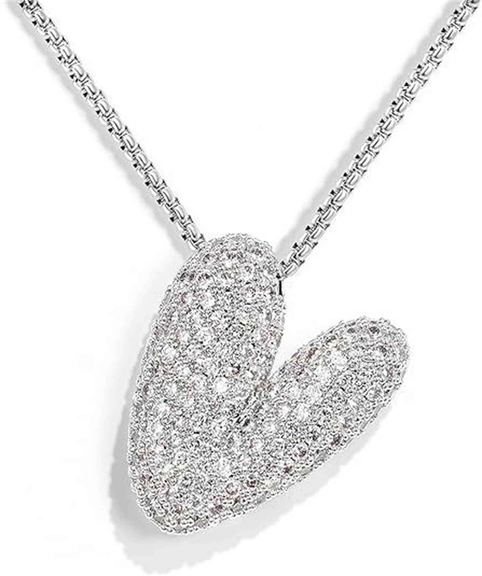 Bubble Letter Pendant Necklace