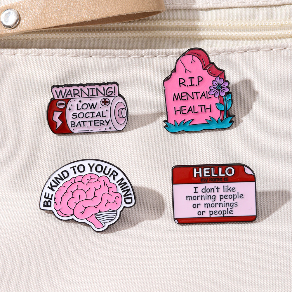 Mood Personality Antisocial Brooches - Savge Charmz