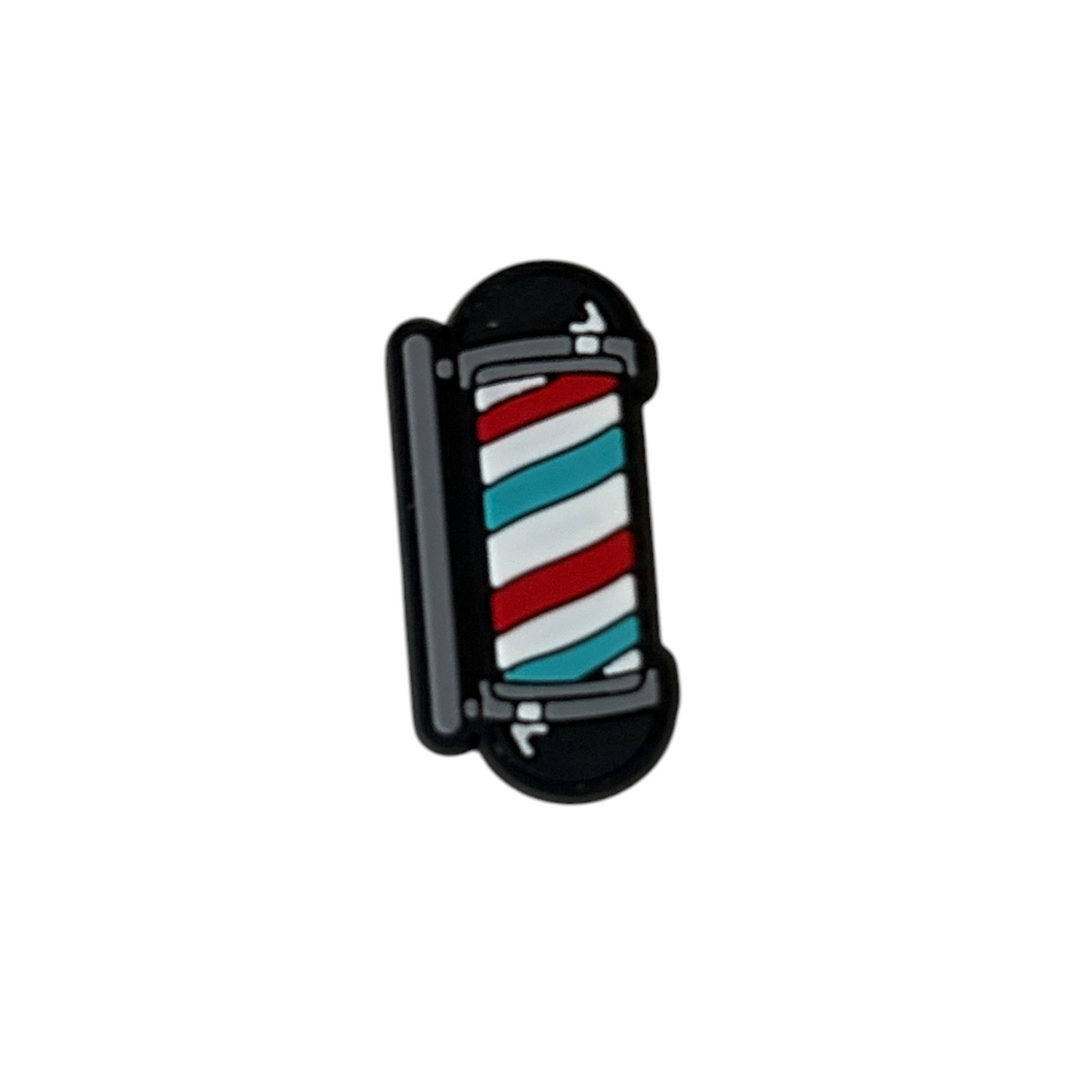 Barber Shop Pole Shoe Charm