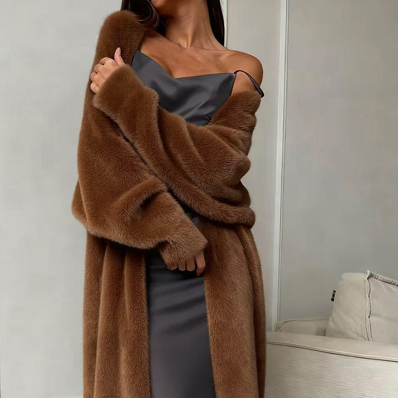 Women's Furry Long Cardigan