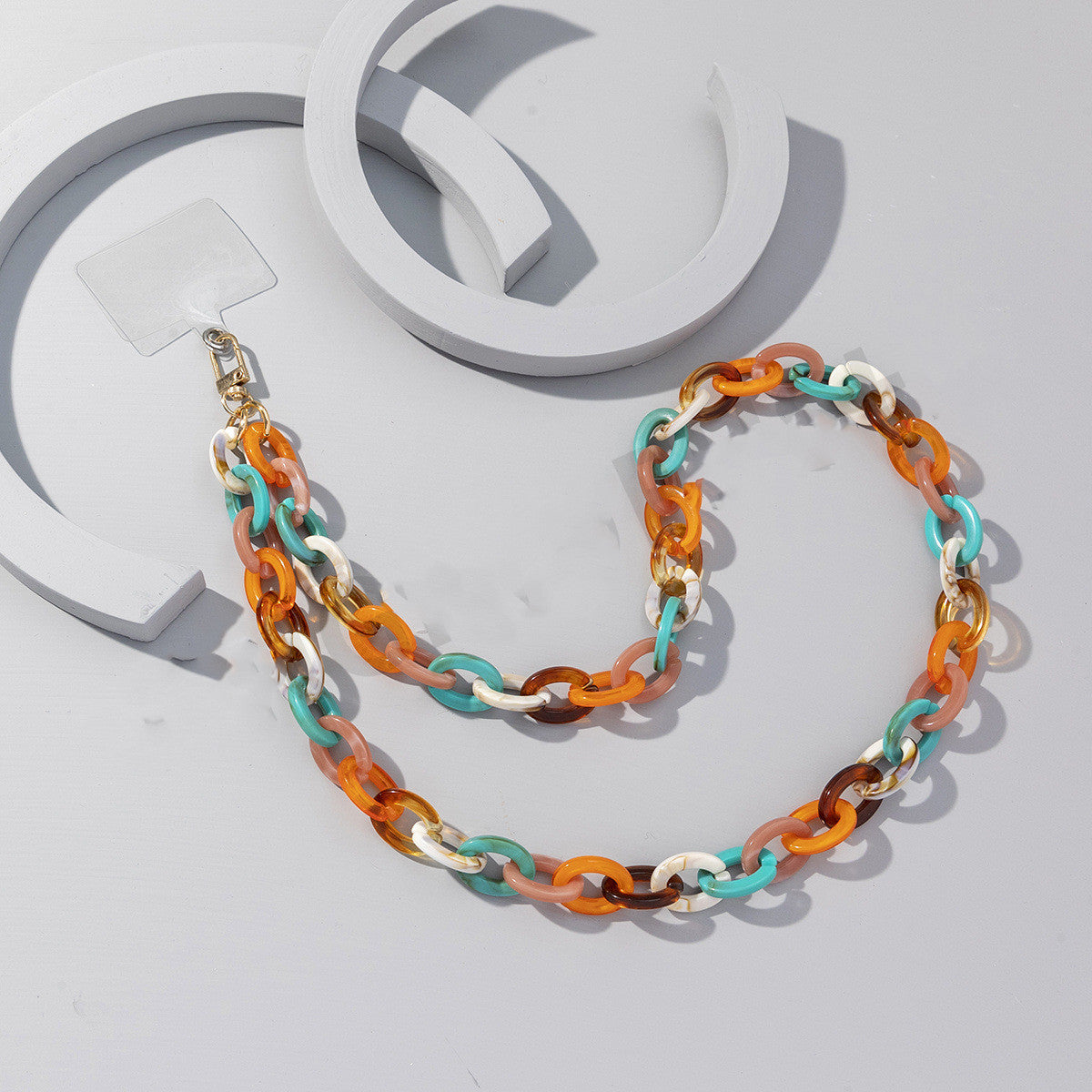 Long Colorful Acrylic Phone Mobile Charm Strap Lanyard