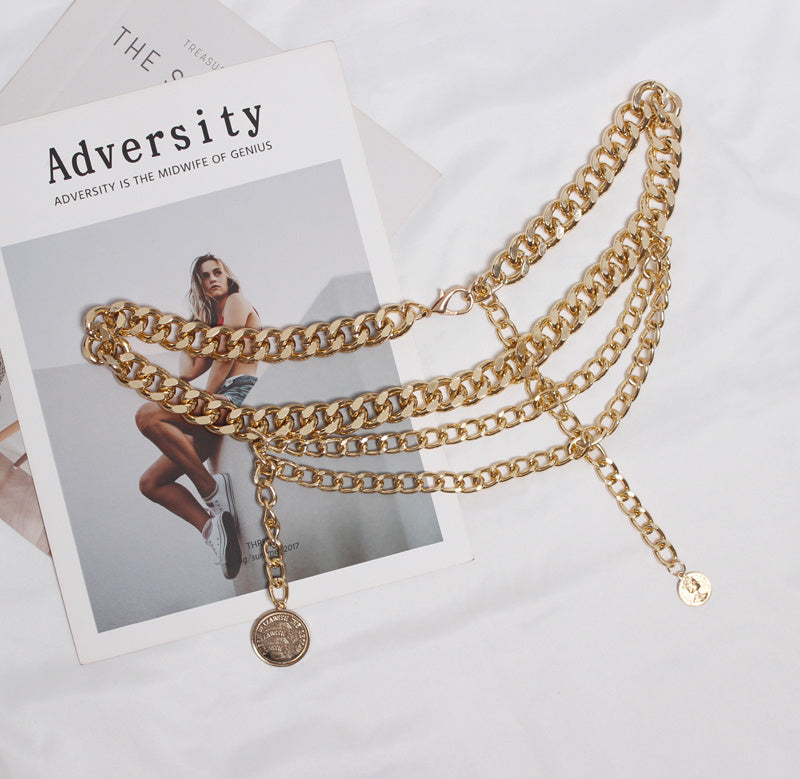 Vintage Thick Chain Waist Belt