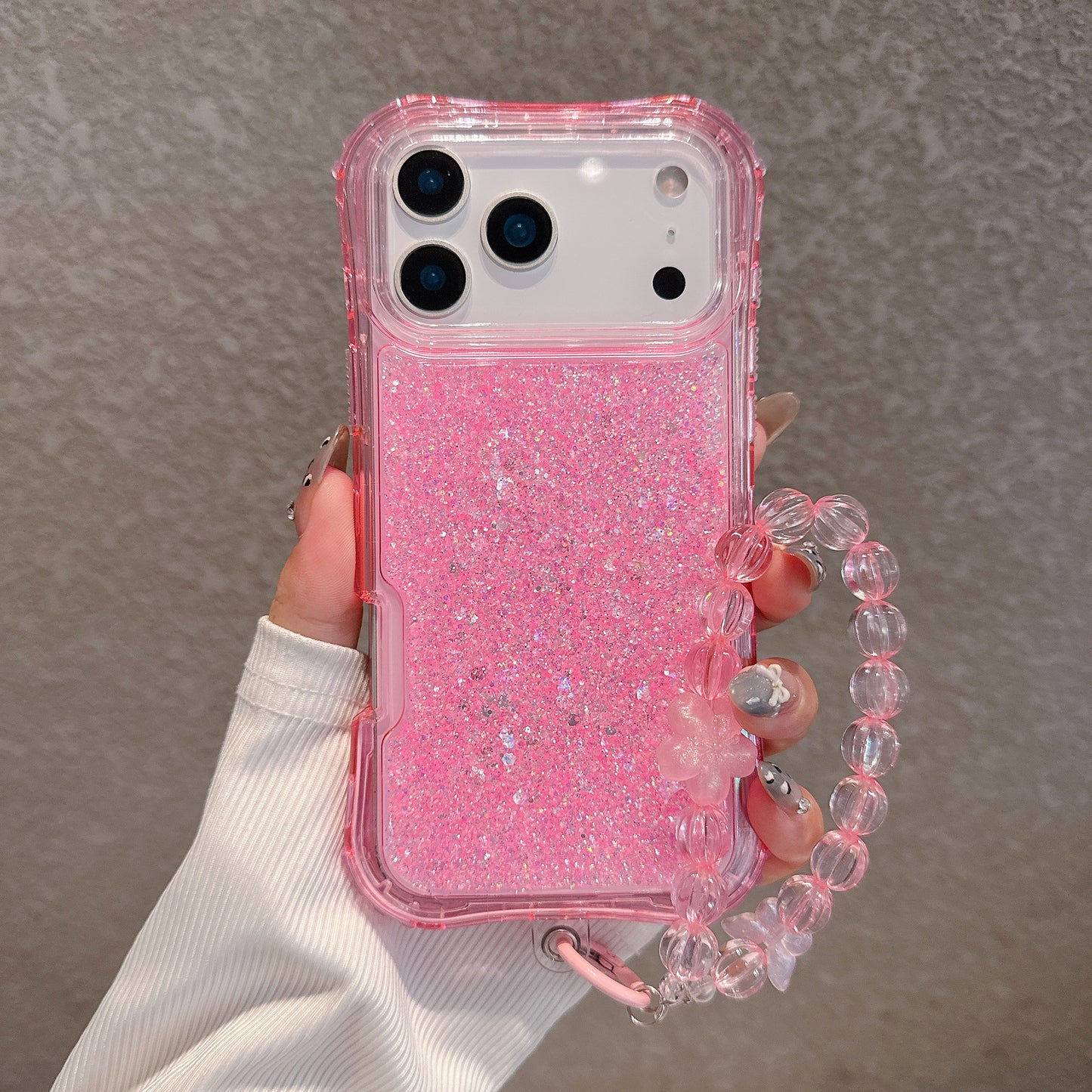 3-in-1 Glitter Phone Case and  Phone Lanyard