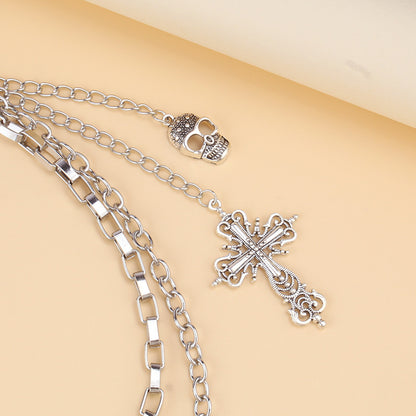 Vintage Layered Retro Skull Wallet Chain by Savge Charmz