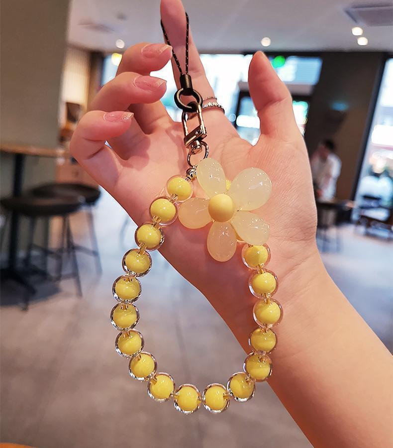 Flower Beaded Mobile Phone Charm