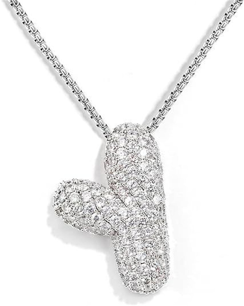 Bubble Letter Pendant Necklace