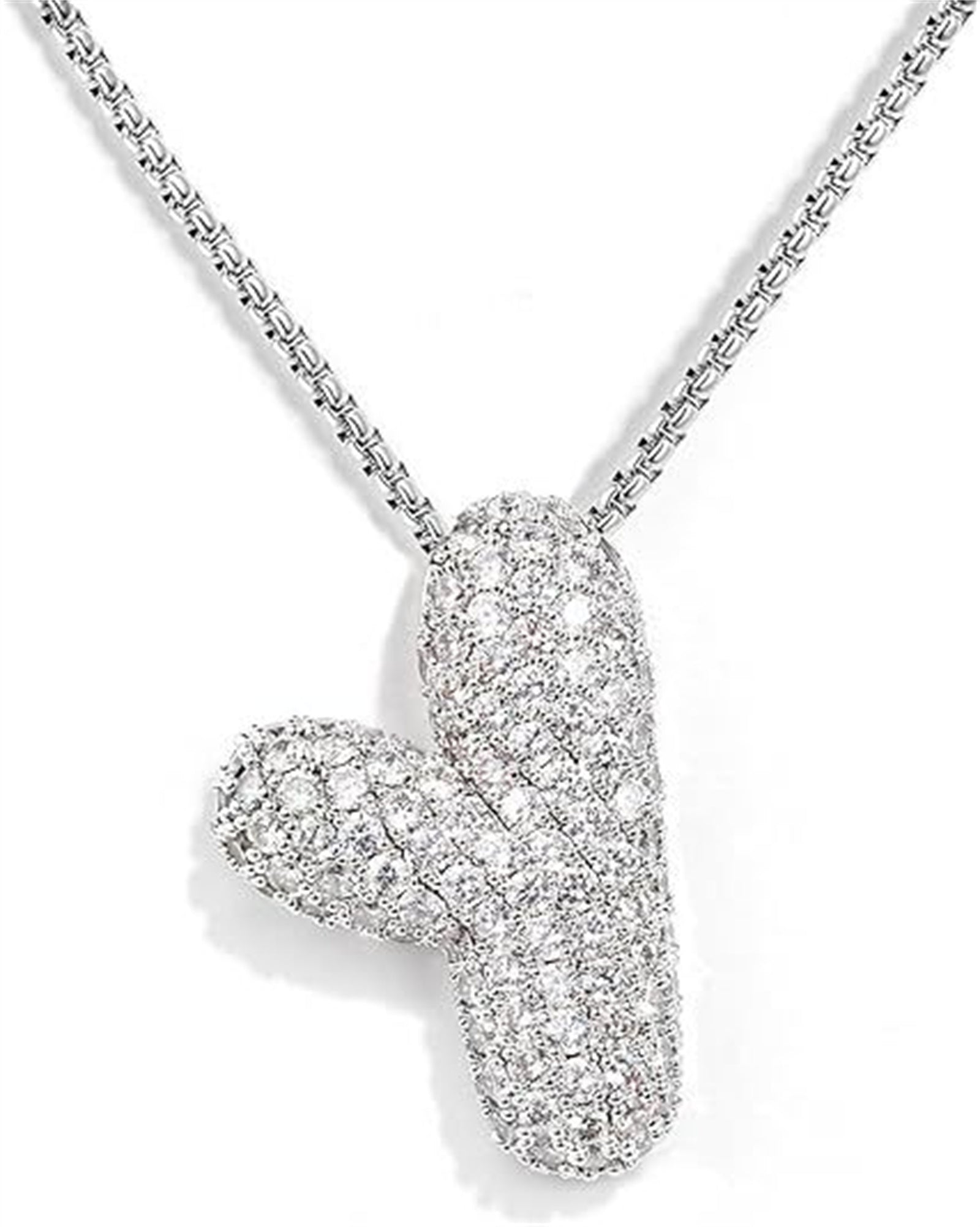 Bubble Letter Pendant Necklace
