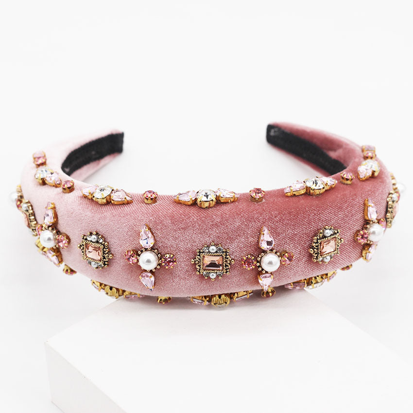 Pearl Diamond Rhinestone Headband - Savge Charmz