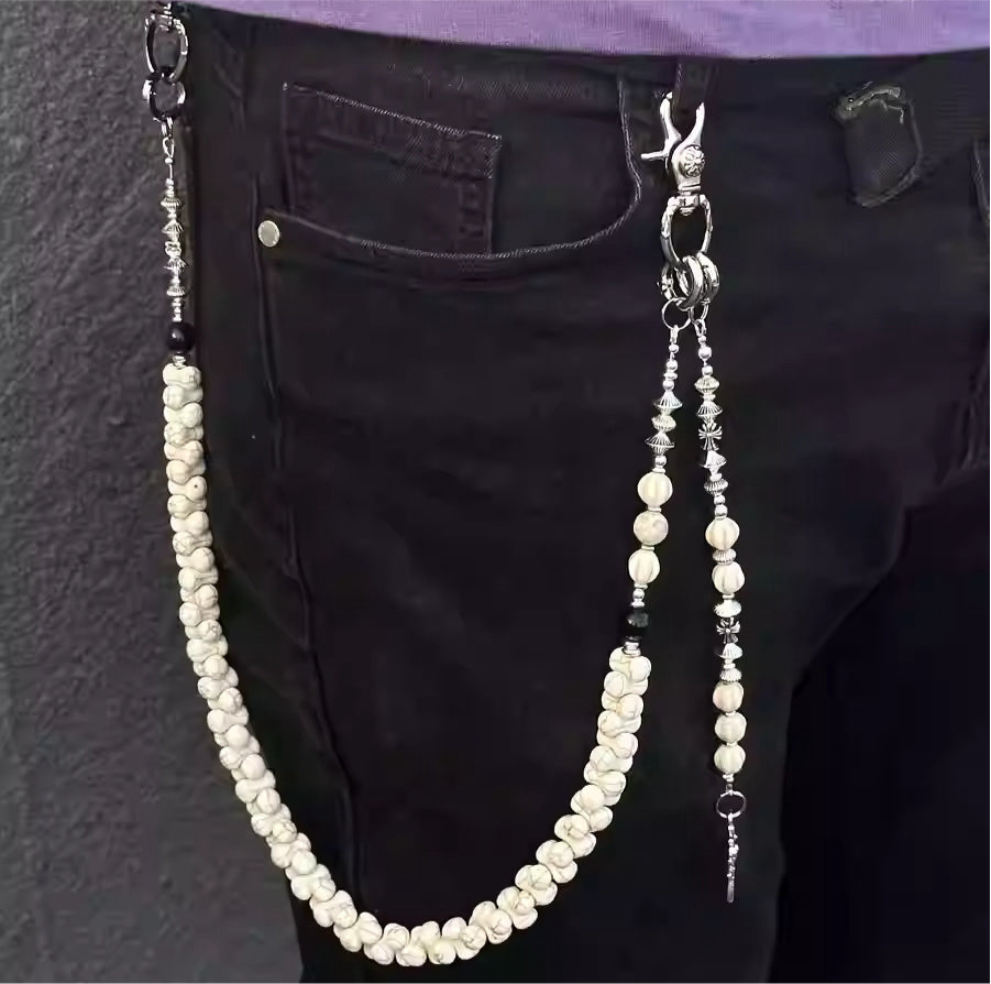 Stacked Bones Wallet Chain