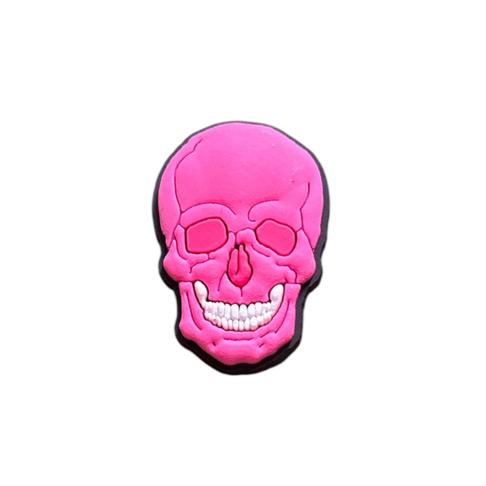 Pink Skull Shoe Charm