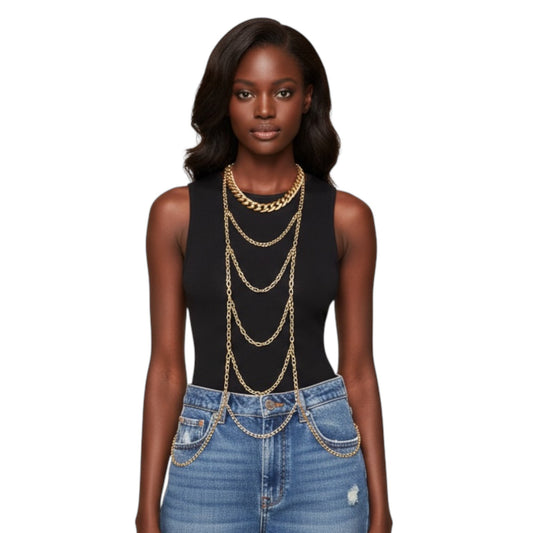 Drop Tiered Body Chain