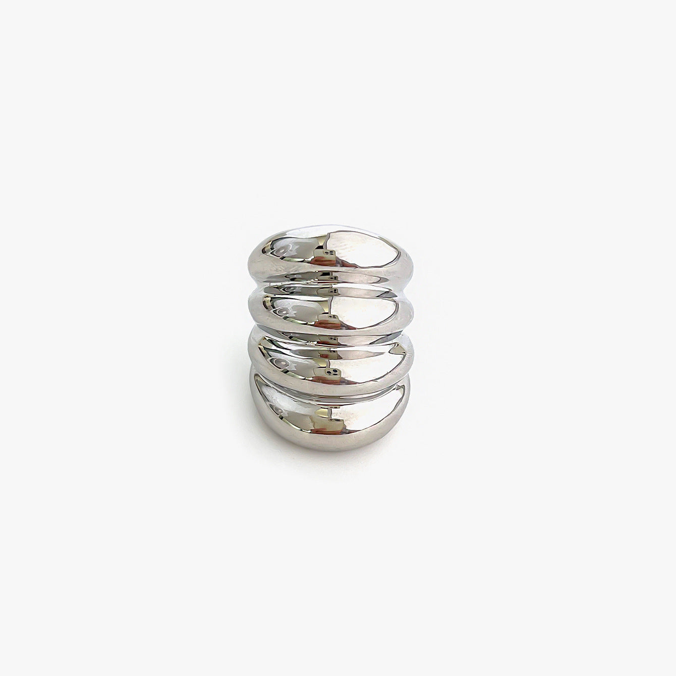 Simple Glossy Geometric Chunky Ring by Savge Charmz