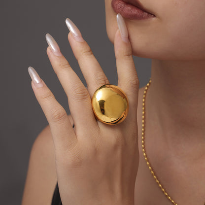 Large Glossy Roman Pattern Casting Ring by Savge Charmz