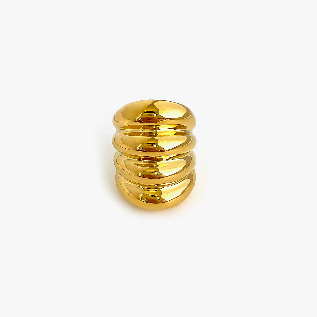 Simple Glossy Geometric Chunky Ring by Savge Charmz