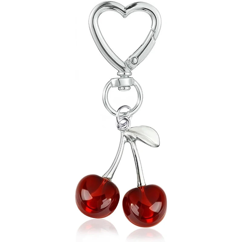 Cute Keyring Cherry Bag Charms Keychains Women Keychain
