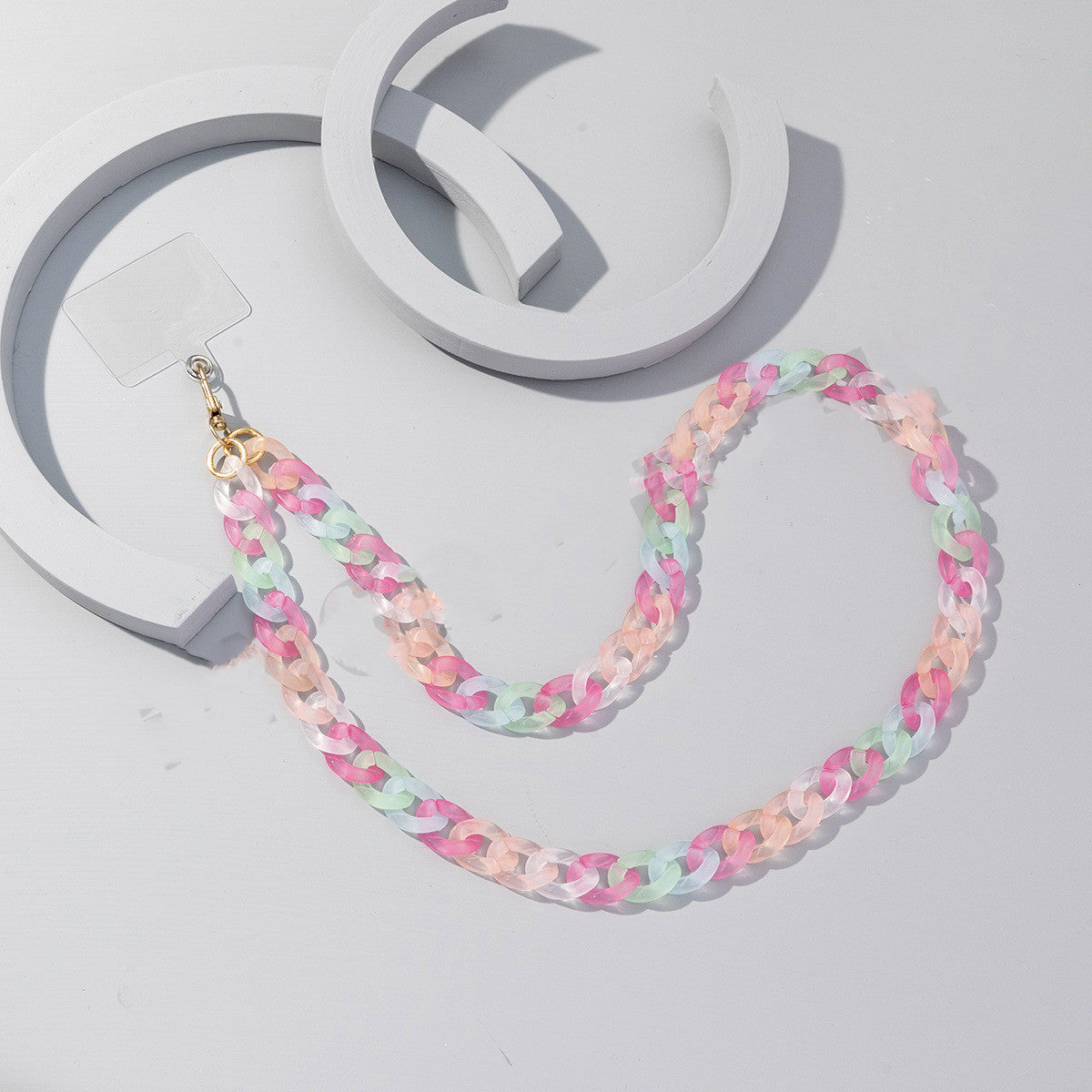 Long Colorful Acrylic Phone Mobile Charm Strap Lanyard