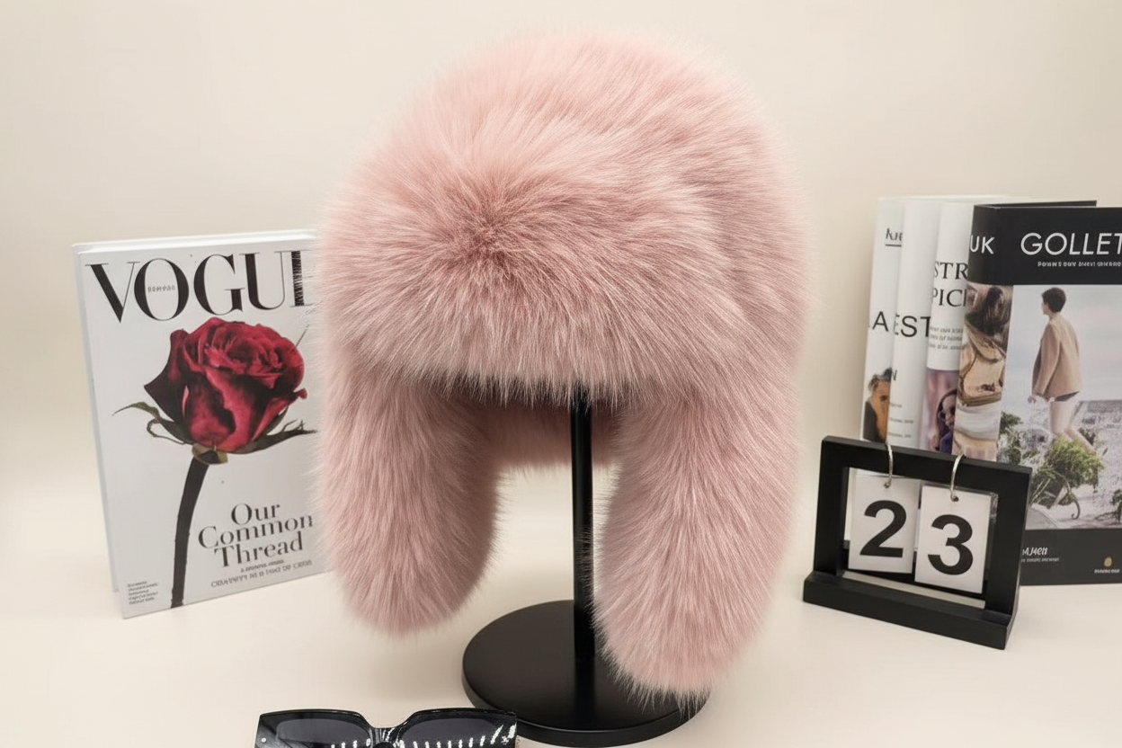 Plush Fox Fur Hat