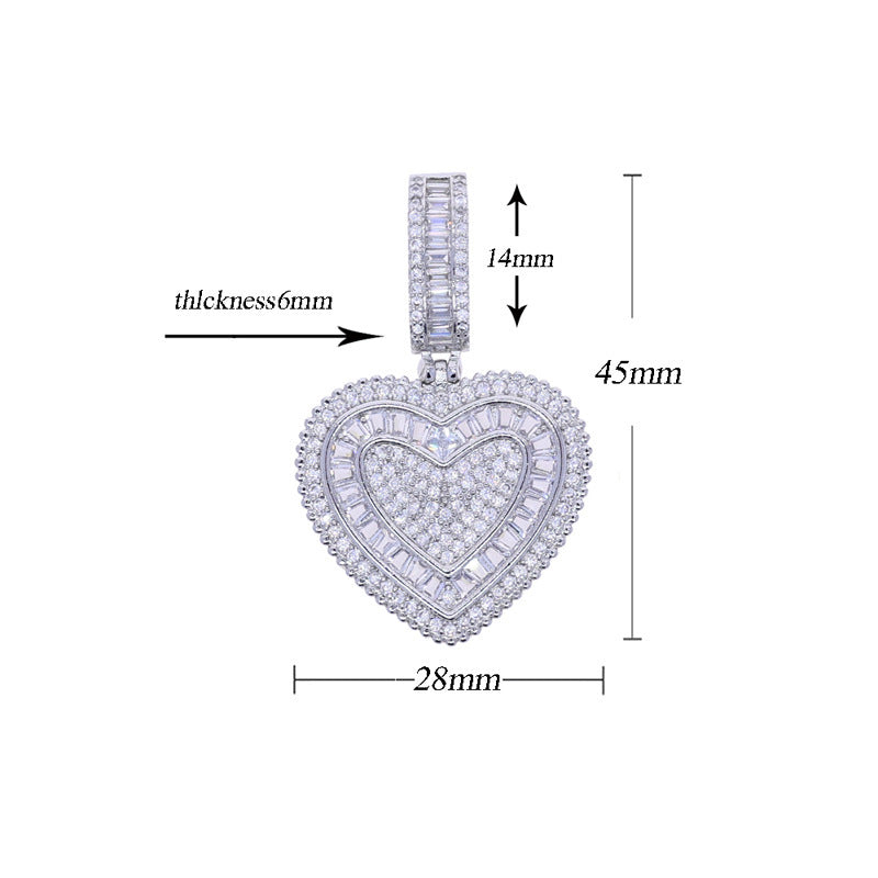 Bling Heart Pendant Chain