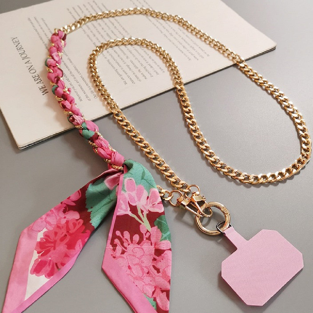 Crossbody Scarf Chain Phone Lanyard