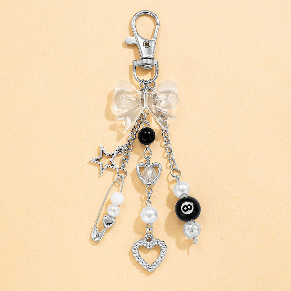 8 Ball Gothic Keychain Pendant