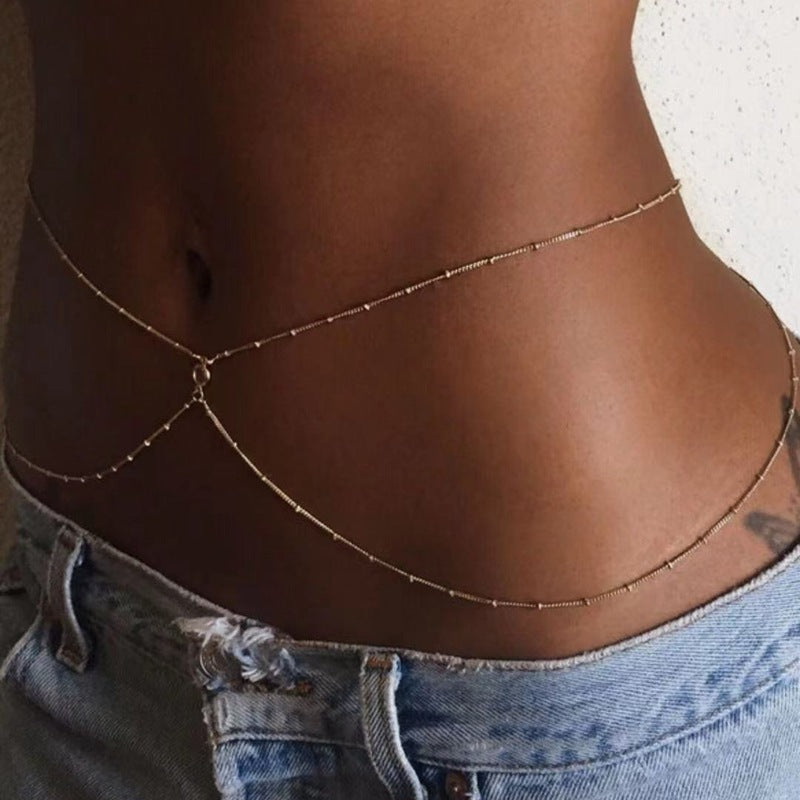 Simple Rhinestone Waist Chain