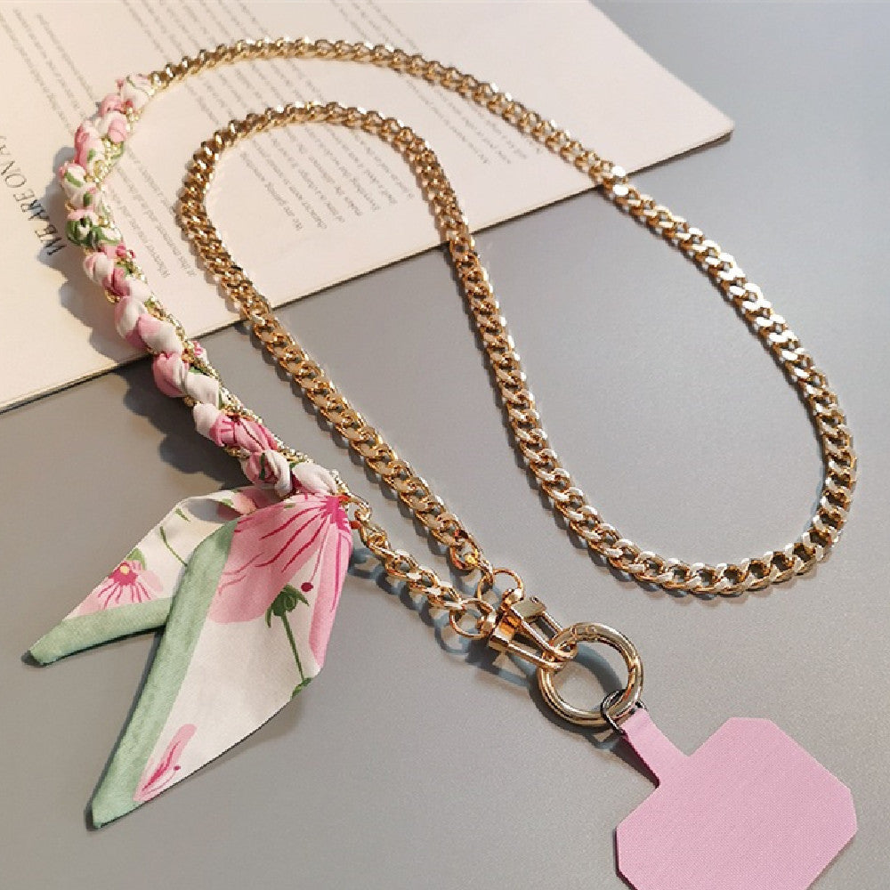 Crossbody Scarf Chain Phone Lanyard