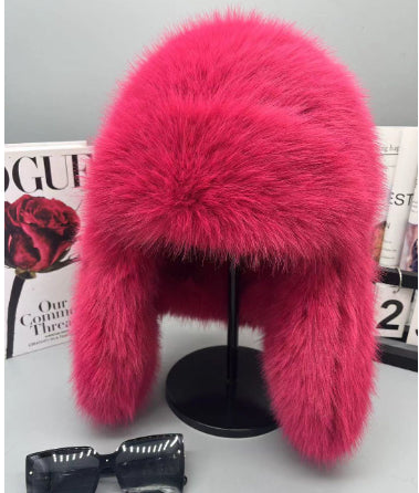 Plush Fox Fur Hat