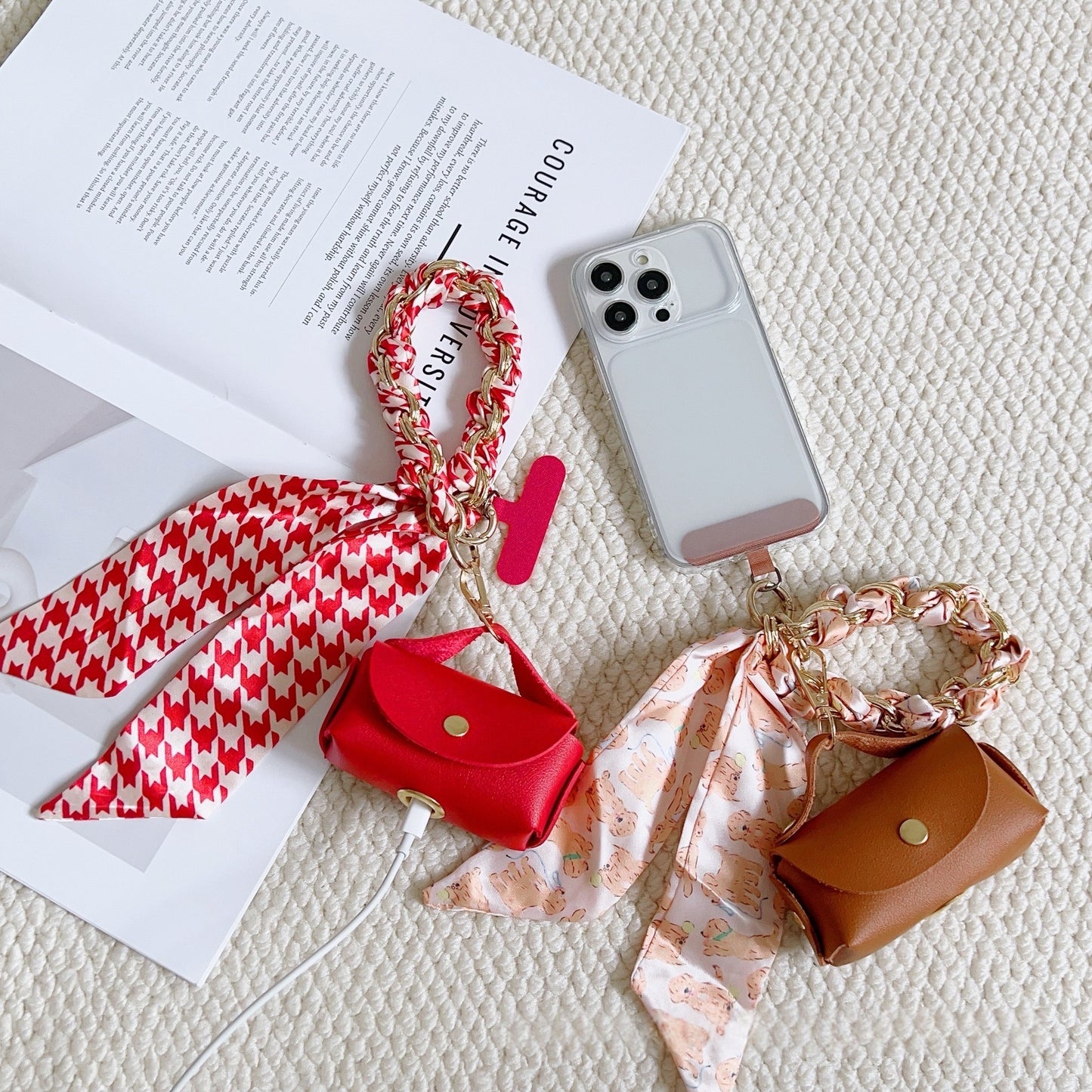 High-End Leather Phone Lanyard & Elegant Bag