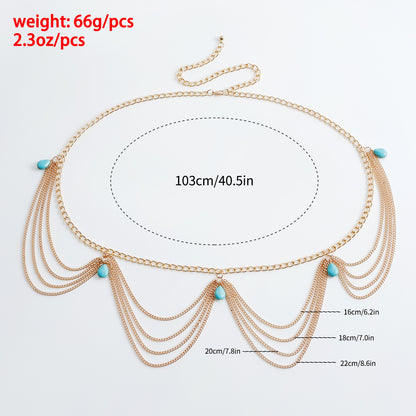Turquoise Waist Belly Chain