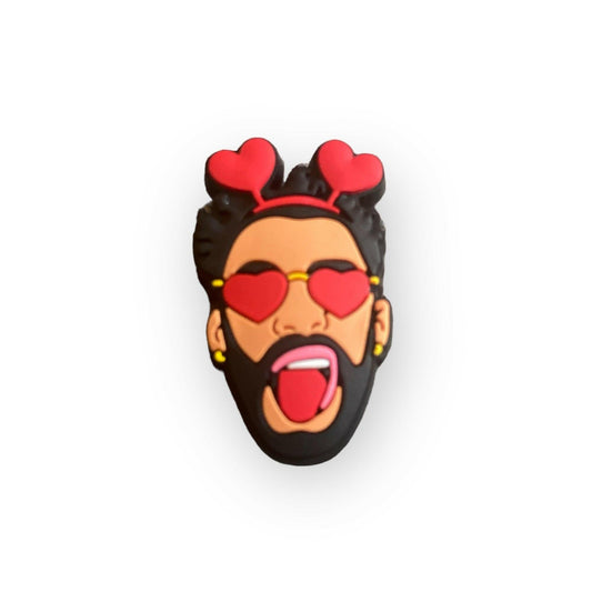 Bad Bunny Heart Glasses Shoe Charm - Savge Charmz