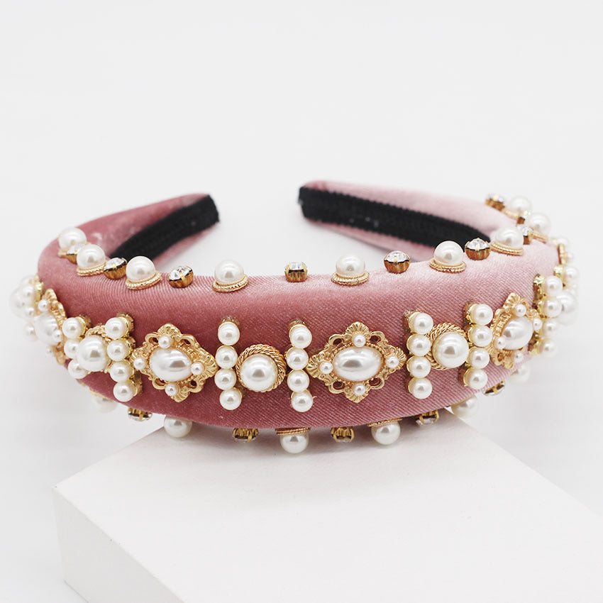 Pearl Diamond Rhinestone Headband - Savge Charmz