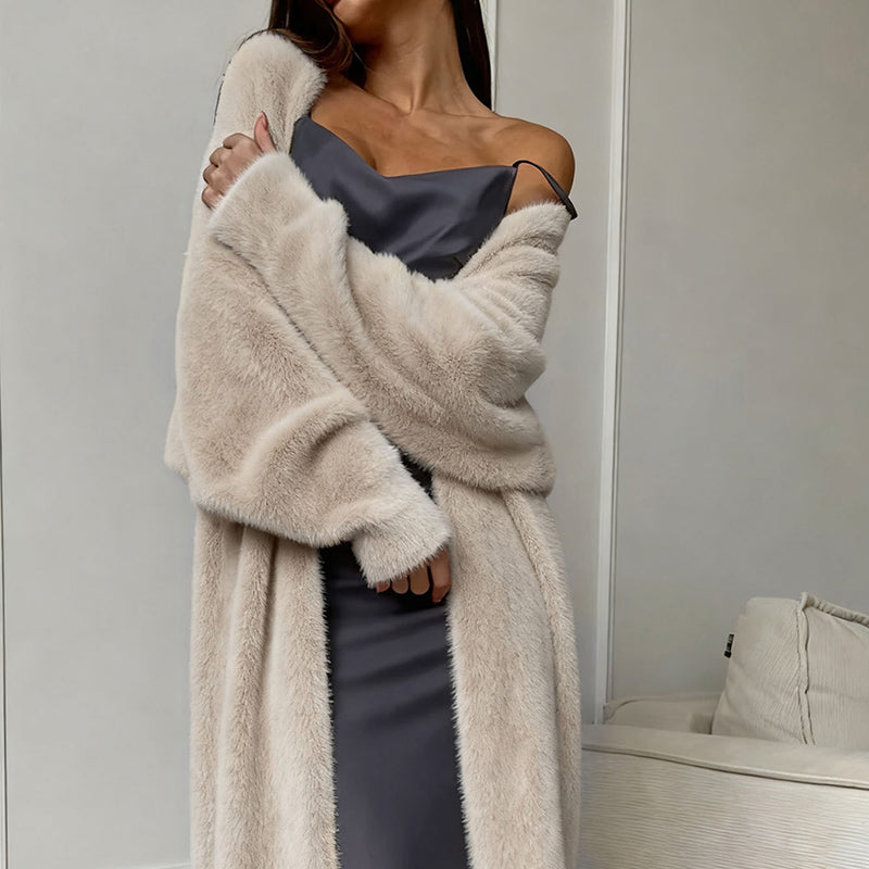 Women's Furry Long Cardigan