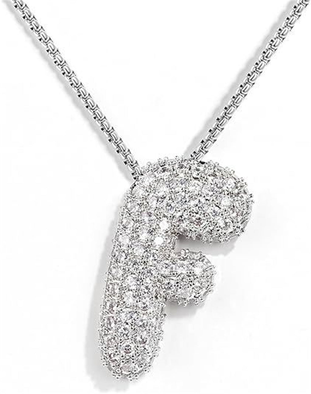 Bubble Letter Pendant Necklace