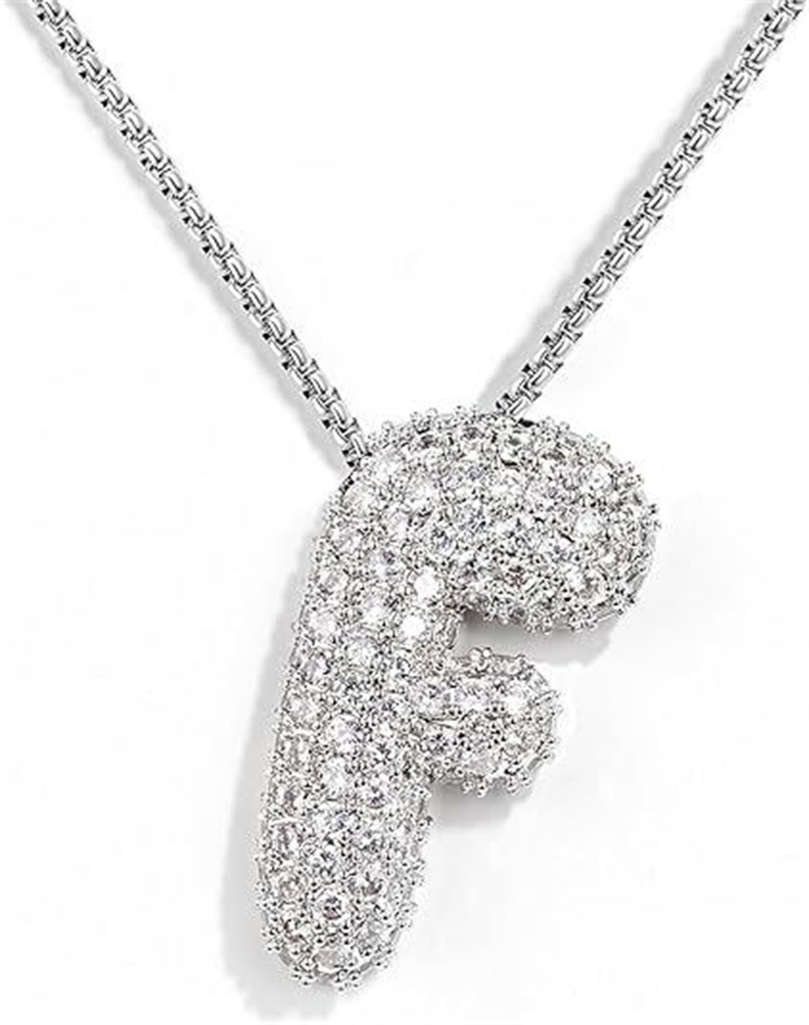 Bubble Letter Pendant Necklace