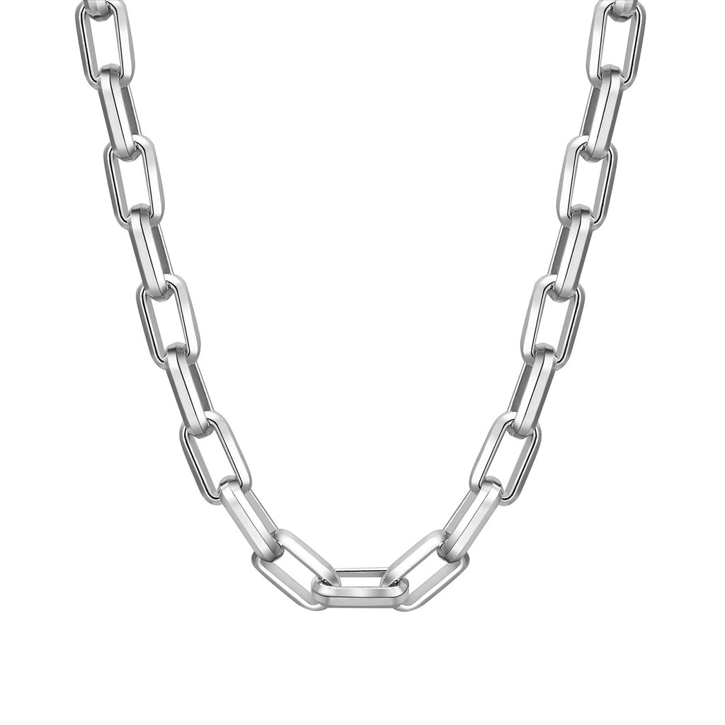 Hip Hop Men's Stainless Steel Necklace featuring a sleek chain design, durable and hypoallergenic for high fashion.