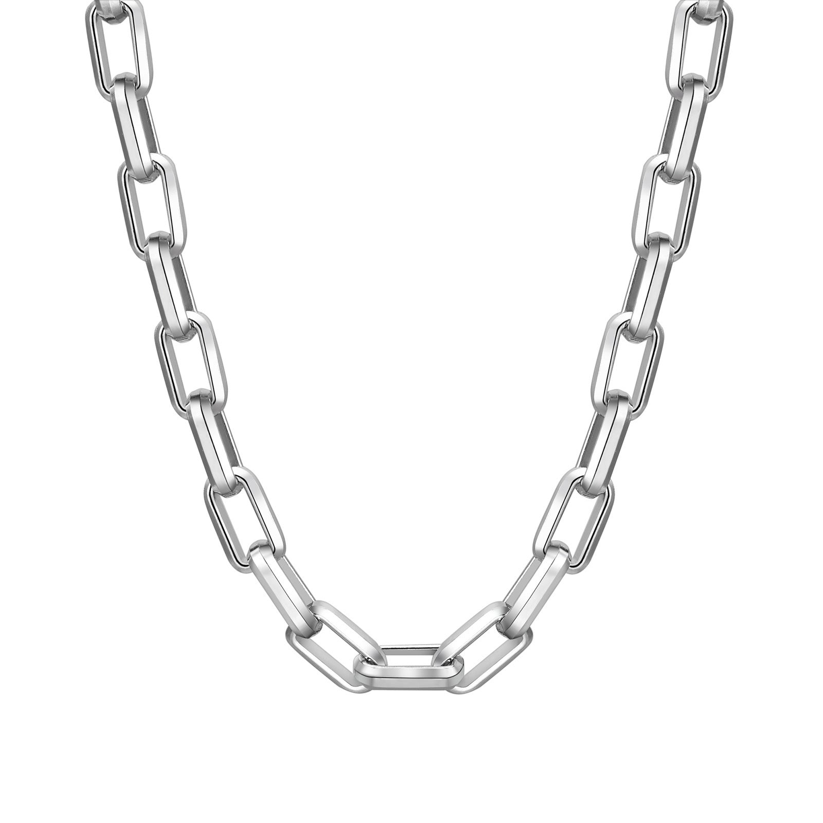 Hip Hop Men's Stainless Steel Necklace featuring a sleek chain design, durable and hypoallergenic for high fashion.