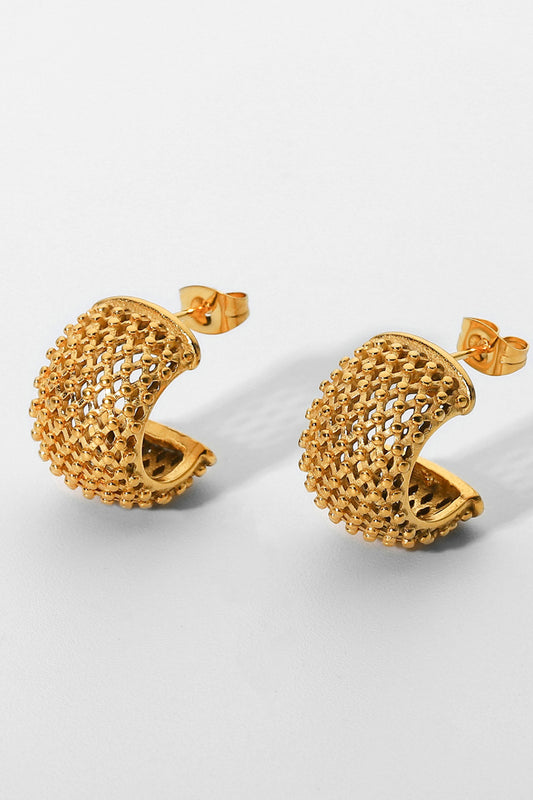 gold mesh earrings