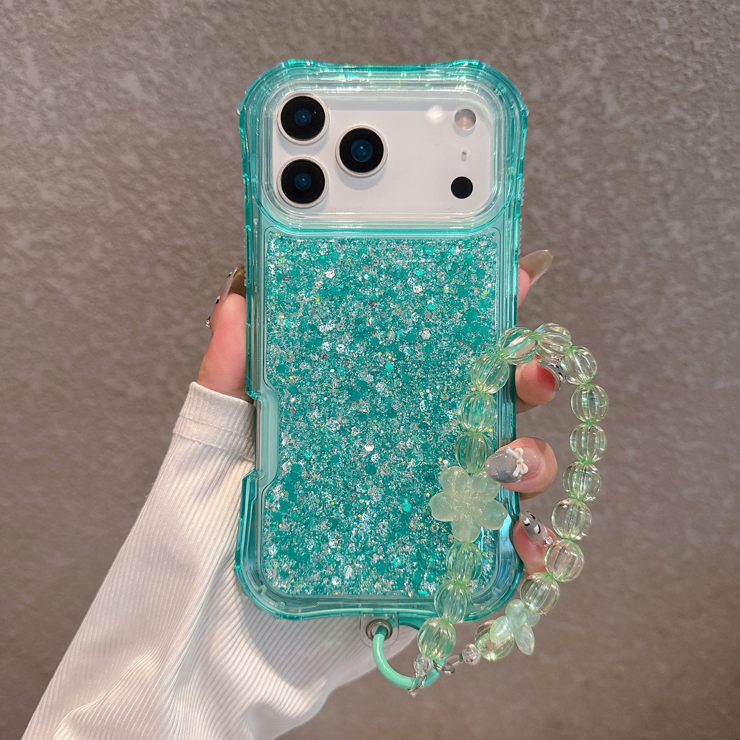 3-in-1 Glitter Phone Case and  Phone Lanyard
