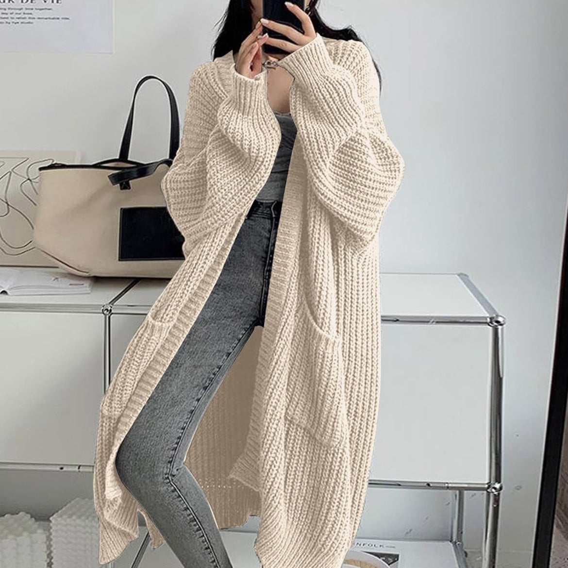Women's Thick Knitted Coat