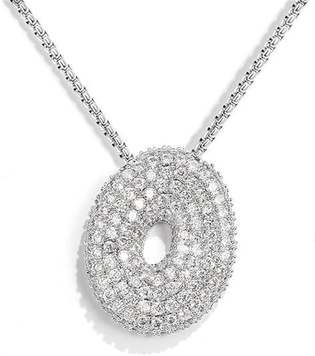 Bubble Letter Pendant Necklace