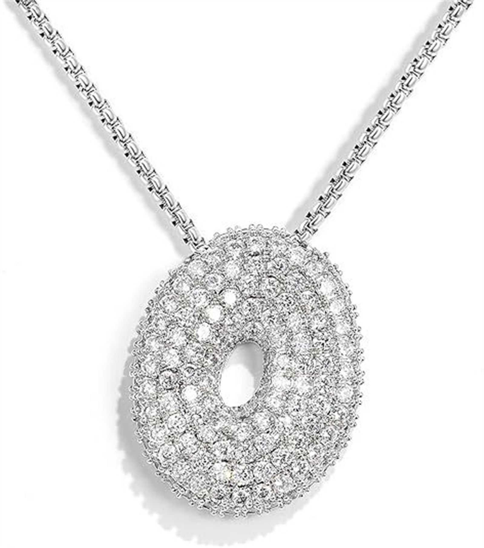 Bubble Letter Pendant Necklace