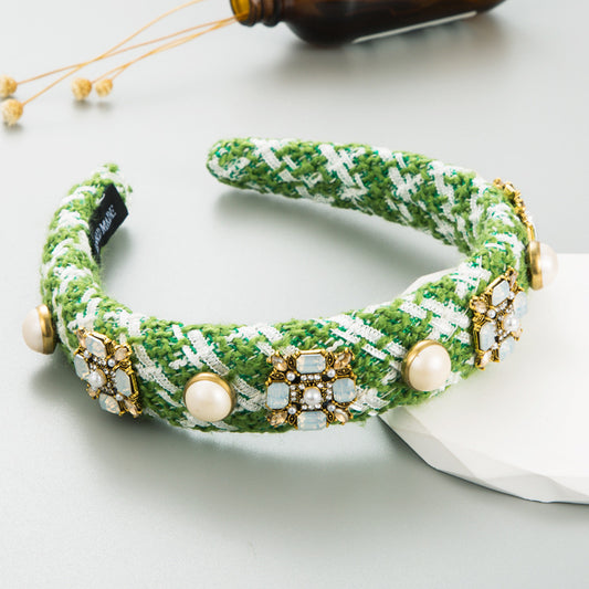 Classic Style Glass Drill Pearl Hair Band - Savge Charmz