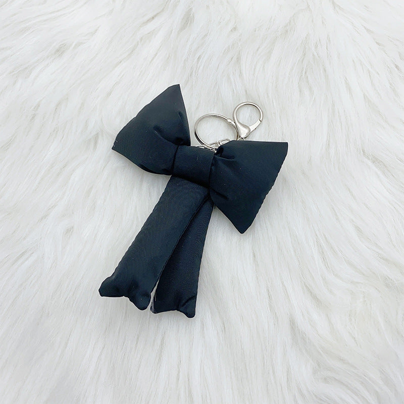 Plush Heart Bow Keychain - Savge Charmz