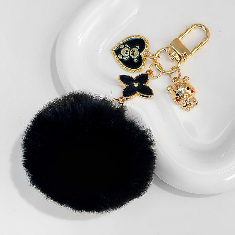 Luxury Furry Poof Keychain