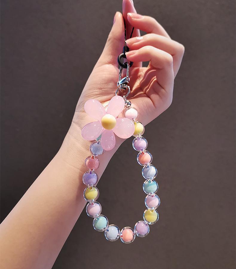 Flower Beaded Mobile Phone Charm