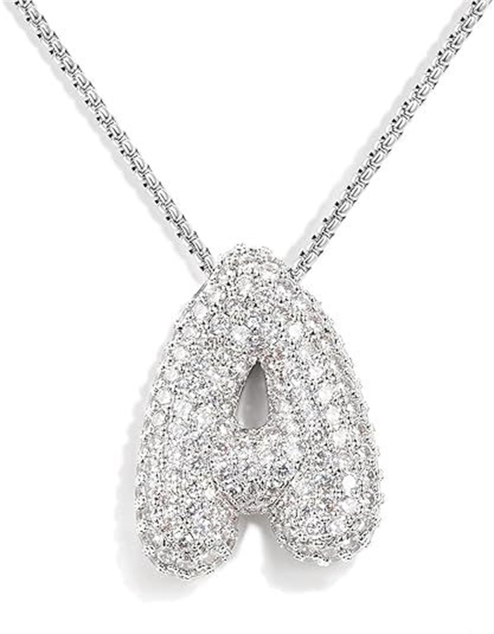 Bubble Letter Pendant Necklace