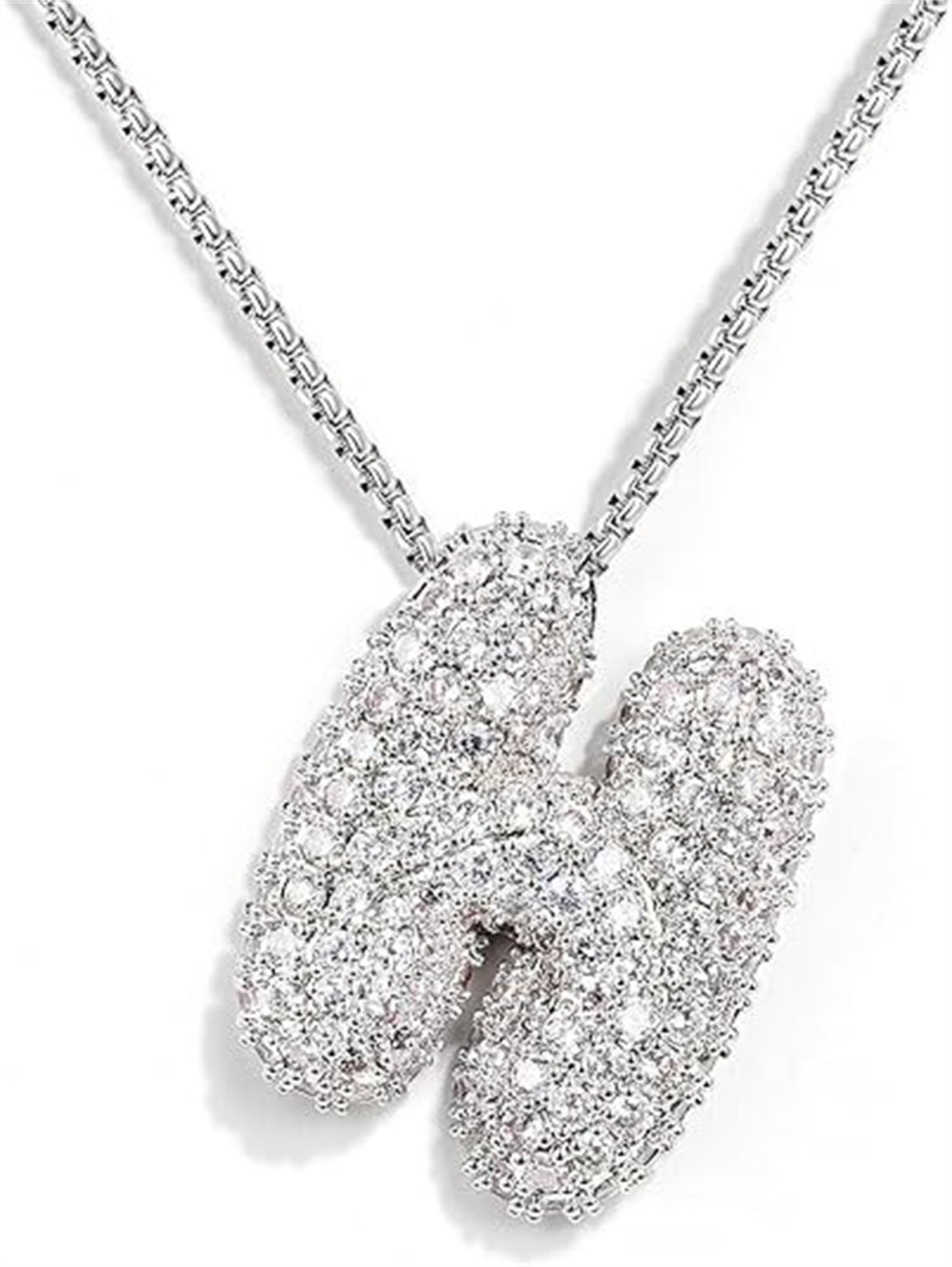 Bubble Letter Pendant Necklace
