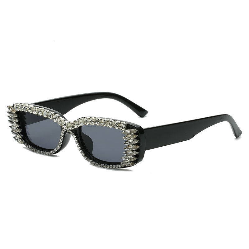 Diamond Studded Square Sunglasses
