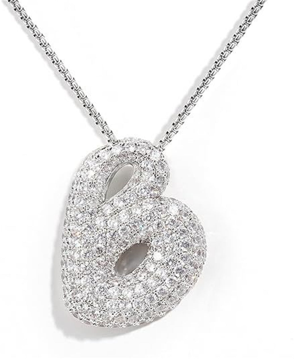 Bubble Letter Pendant Necklace