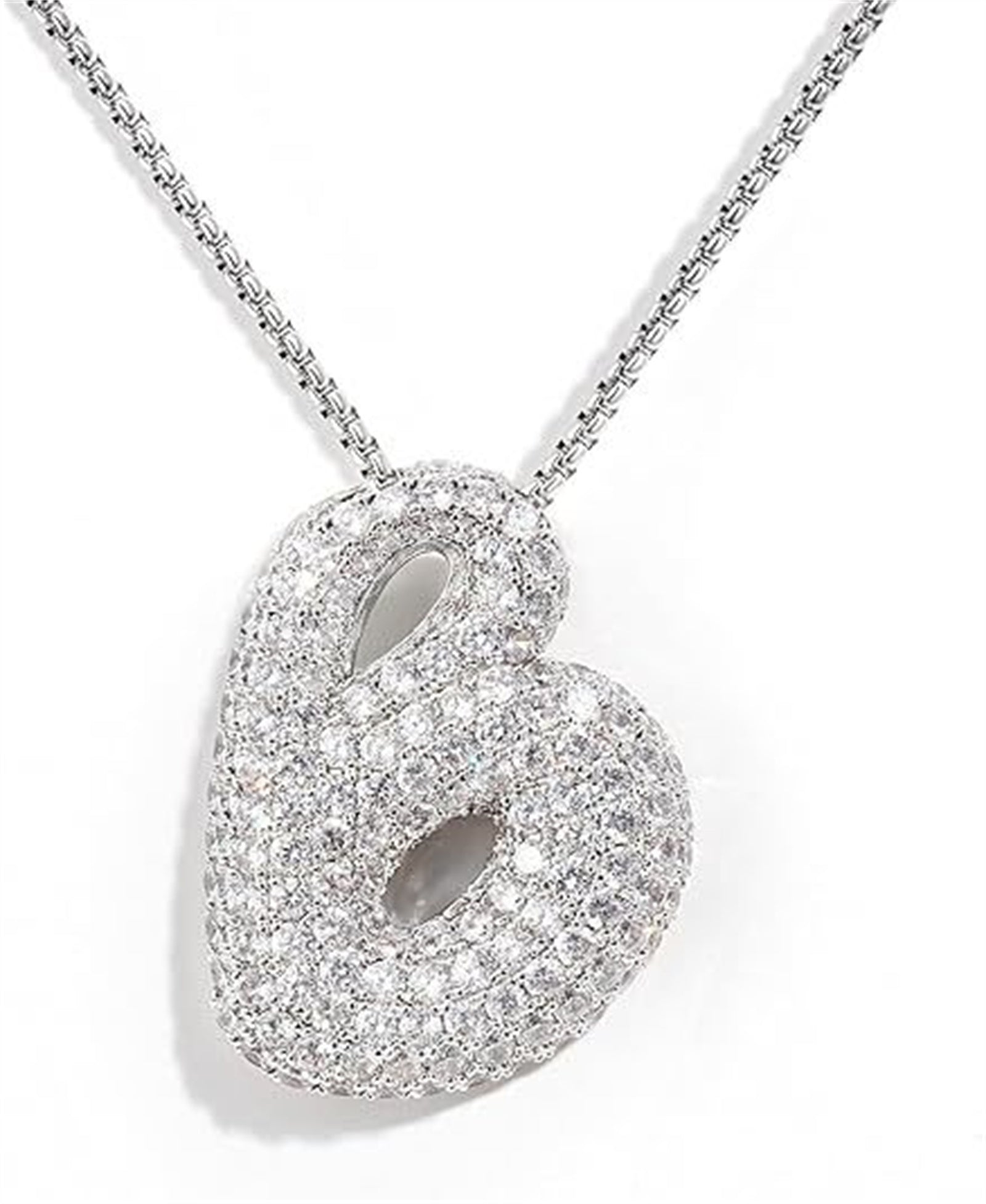 Bubble Letter Pendant Necklace